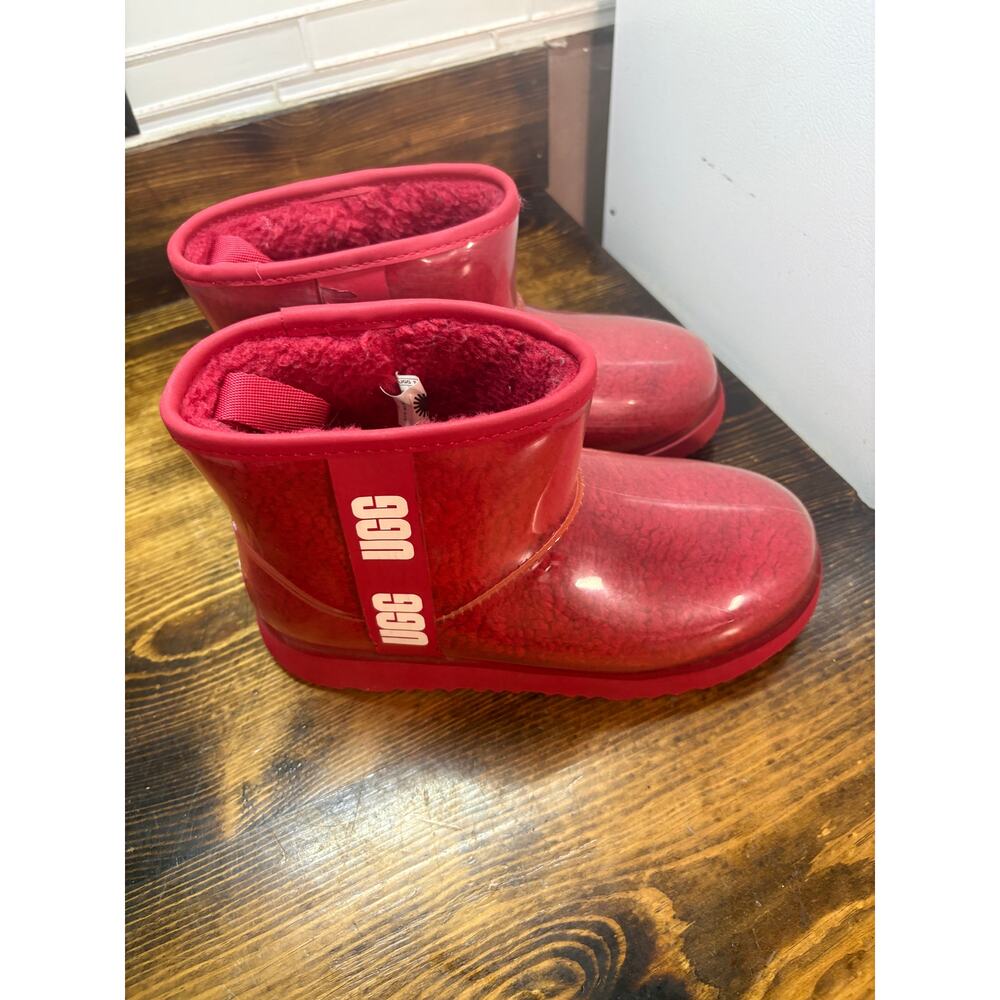 UGG Red Classic‎ Clear Mini Boots Size 5